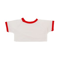 تیشرت عروسک سفید نوار قرمز