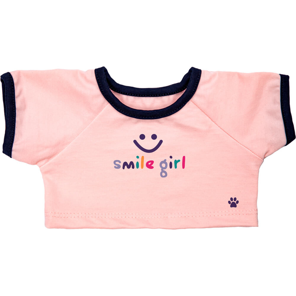 قیمت و خرید تیشرت صورتی مدل SMILE GIRL